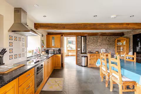 Modern kitchen with electrical appliances